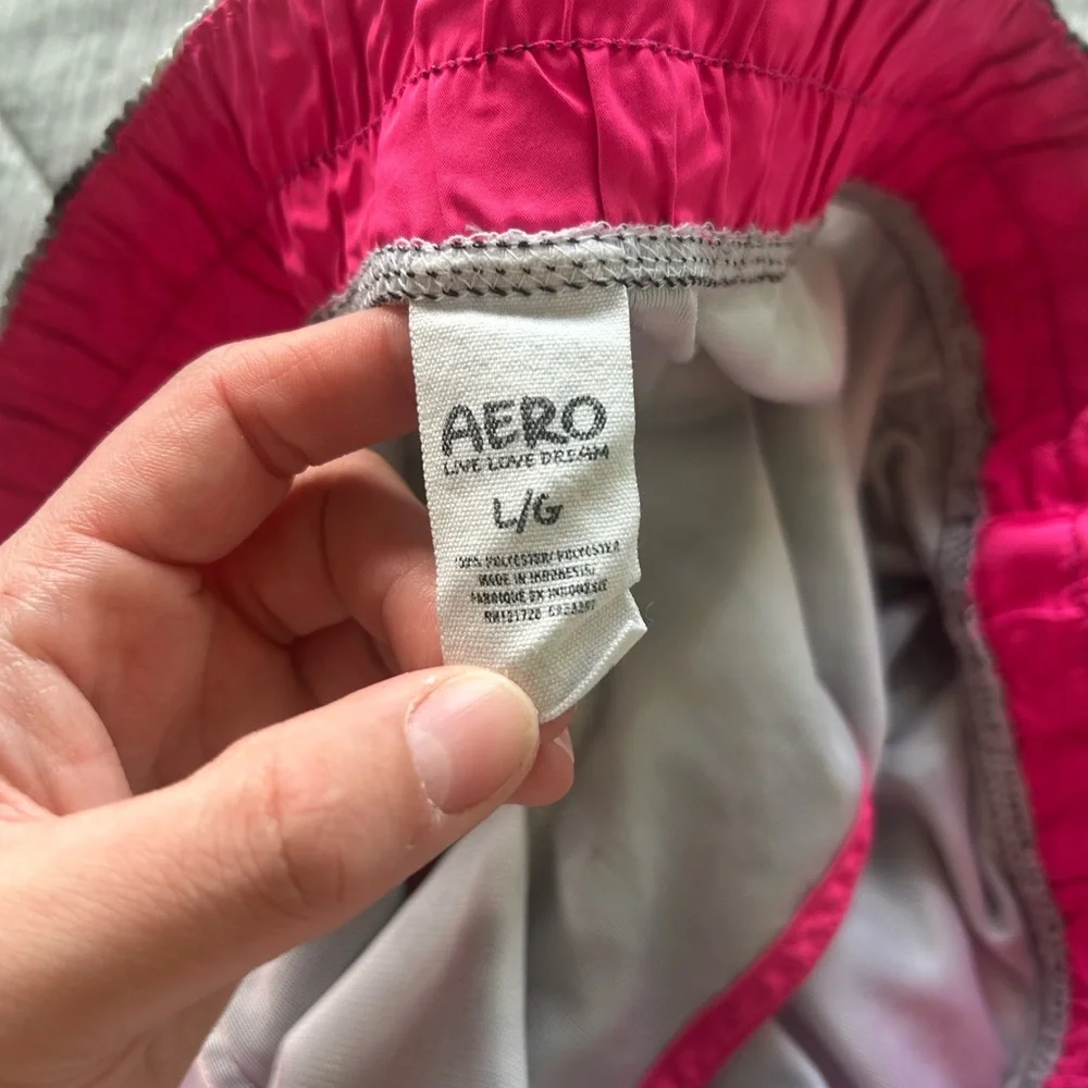 Aeropostale Athletic Black and White Tie Dye Shorts - Picture 6 of 10